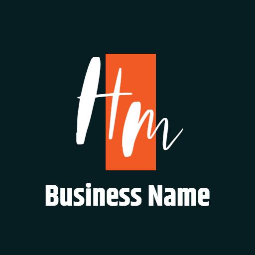 Stylish Orange and White Design for Business Logo Template