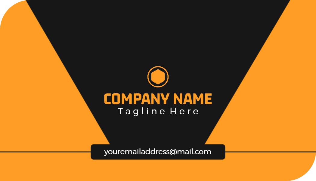 Stylish Orange Black Writer Business Card Template