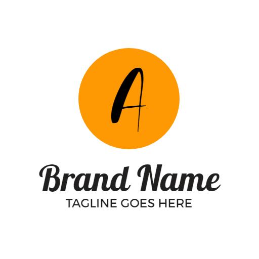 Stylish Orange Circle Design for Your Brand Identity Logo Template