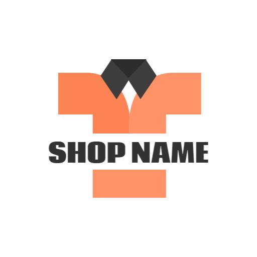Stylish Orange Graphic Design Representing Clothing Brand Logo Template