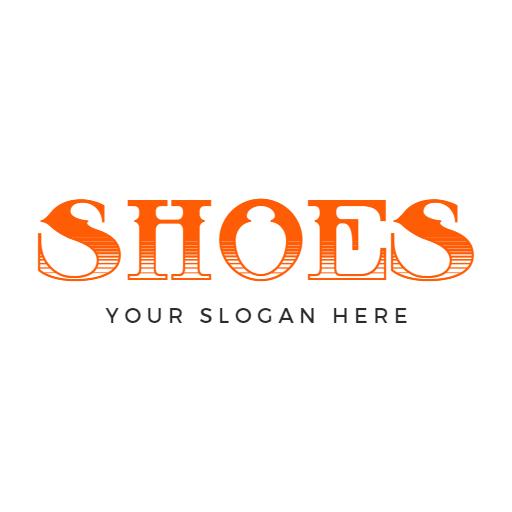 Stylish Orange Wordmark Design for Fashion Shoes Logo Template