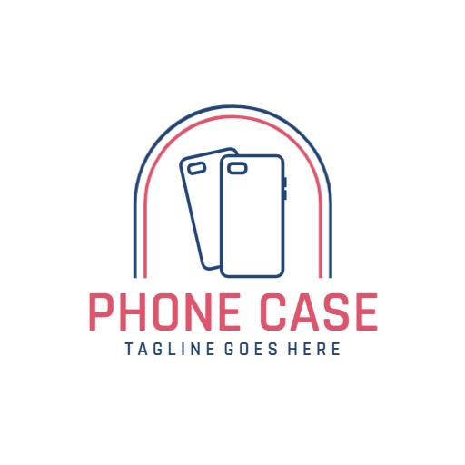 Stylish Phone Case Design Featuring Modern Outline Logo Template