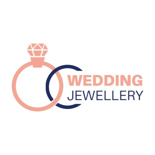 Stylish Pink and Navy Ring Design for Wedding Jewellery Logo Template
