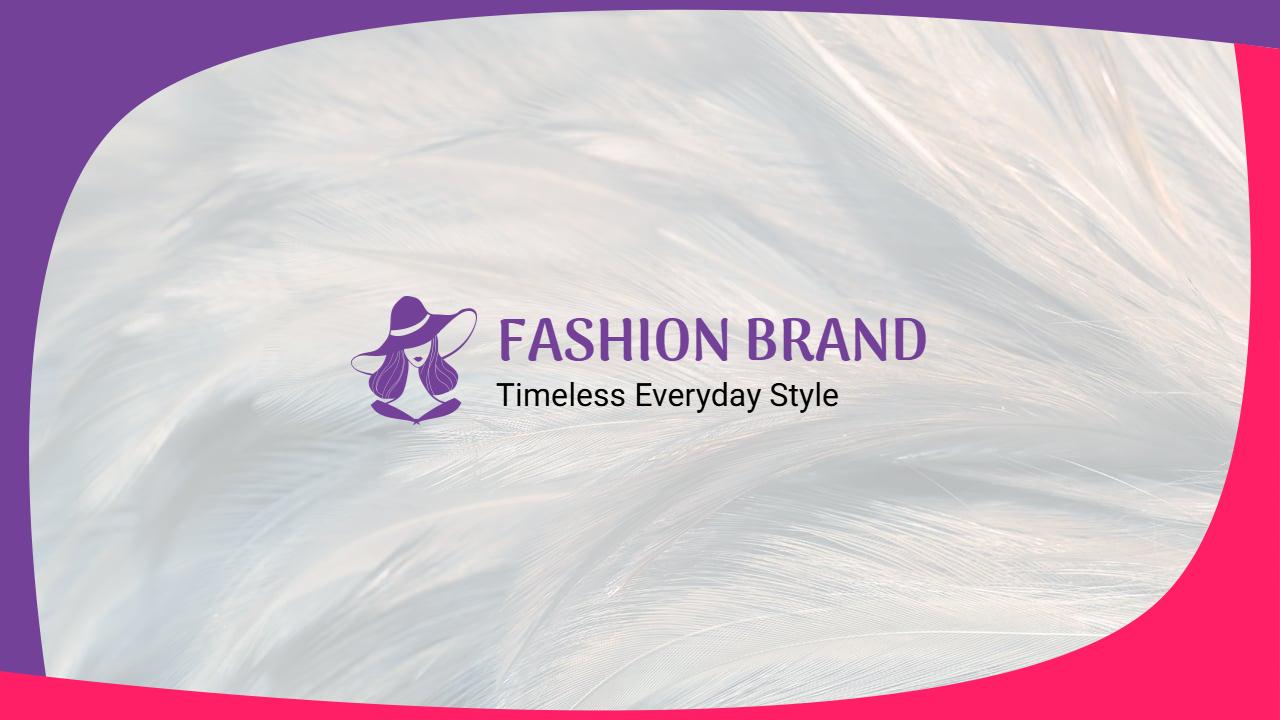 Stylish Pink and Purple Fashion Brand Business Presentation Template