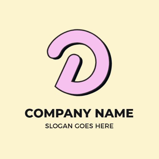 Stylish Pink D Letter Design for Modern Branding Logo Template