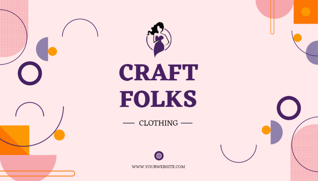 Stylish Pink Fashion Boutique Clothing Business Card Template