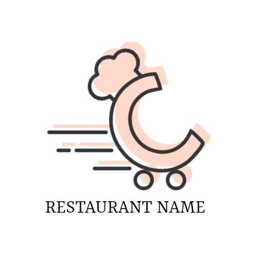 Stylish Pink Food Truck Design for Trendy Restaurant Logo Template