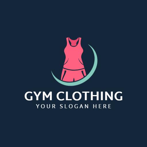 Stylish Pink Gym Outfit Design for Fitness Enthusiasts Logo Template