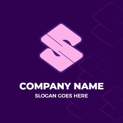 Stylish Pink S Letter Design for Business Branding Logo Template