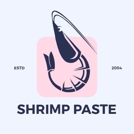 Stylish Pink Shrimp Design Representing Delicious Shrimp Logo Template