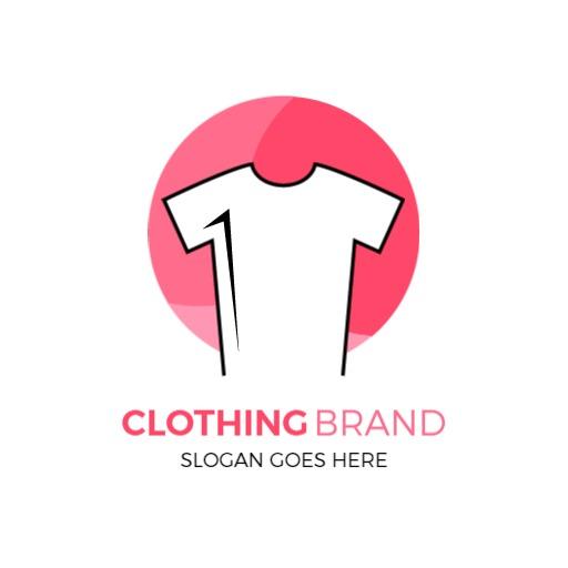 Stylish Pink T-Shirt Design for Fashion Focused Clothing Brand Logo Template