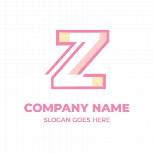 Stylish Pink Z Letter Design Perfect for Modern Branding Logo Template