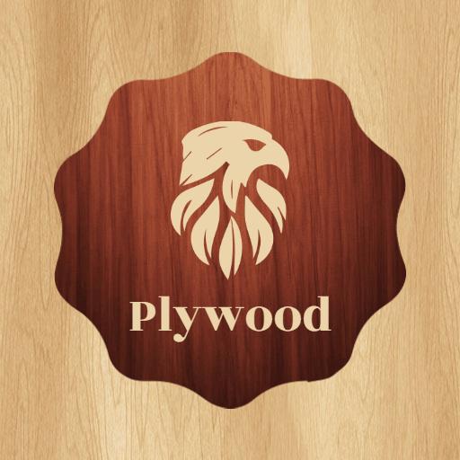 Stylish Plywood Logo Featuring Unique Eagle Design Logo Template
