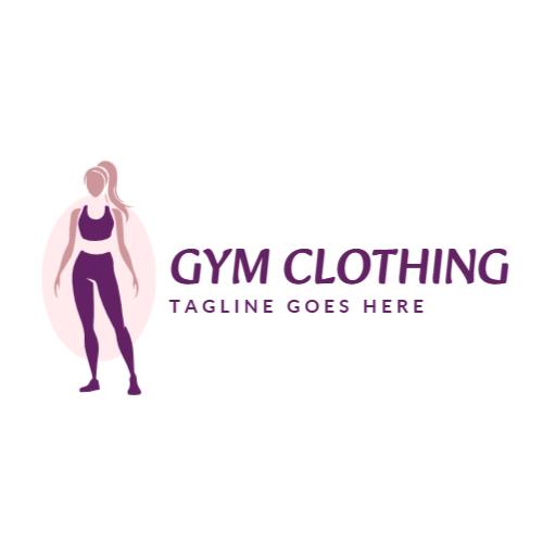 Stylish Purple and Pink Gym Clothing for Your Fitness Journey Logo Template