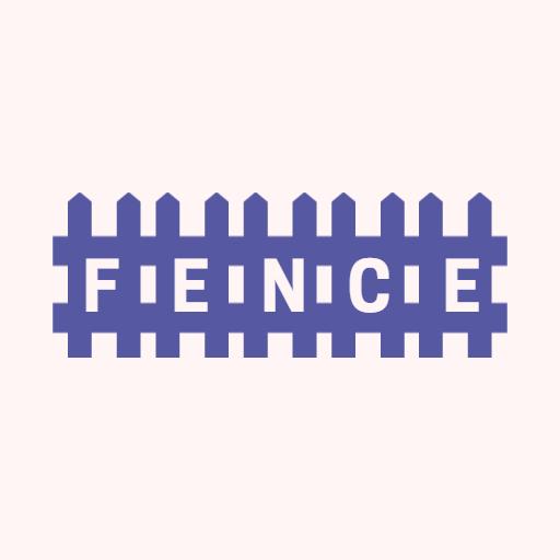 Stylish Purple and White Modern Fence Design Logo Template