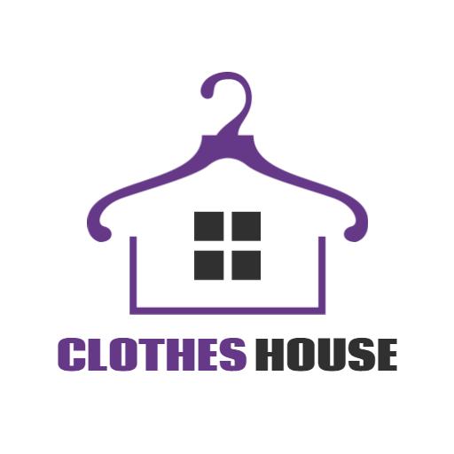 Stylish Purple Clothing Brand Featuring Modern Design Logo Template