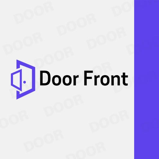 Stylish Purple Door Front Design for Modern Spaces Logo Template