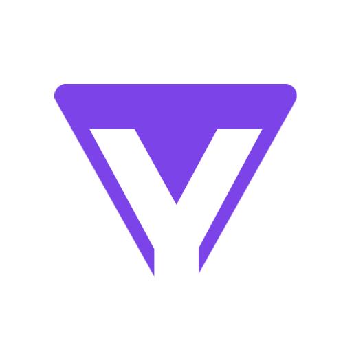 Stylish Purple Geometric Design Featuring Alphabet Y Logo Template