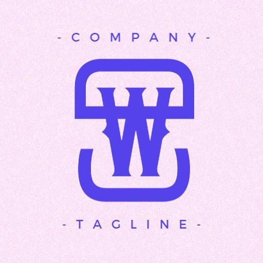 Stylish Purple Letter Monogram for Modern Branding Logo Template