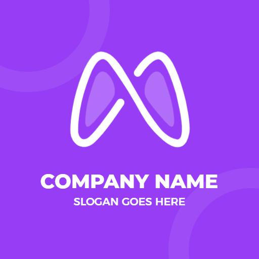 Stylish Purple M Letter Design for Modern Branding Logo Template