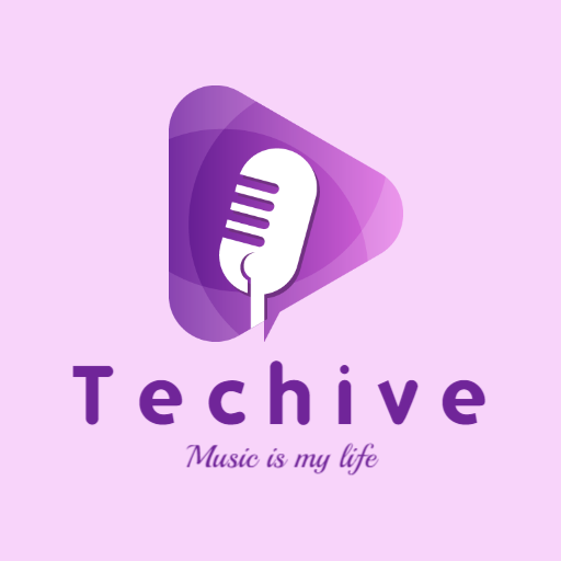 Stylish Purple Microphone Highlighting Music Podcast Logo Template