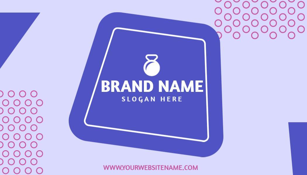 Stylish Purple Personal Trainer Business Card Template