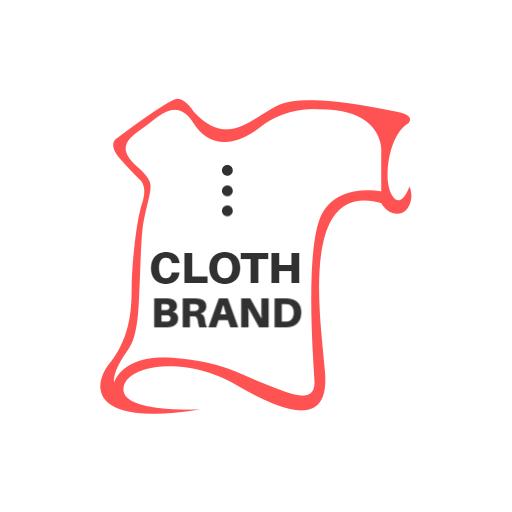 Stylish Red and Black Cloth Brand Logo for Fashion Enthusiasts Logo Template