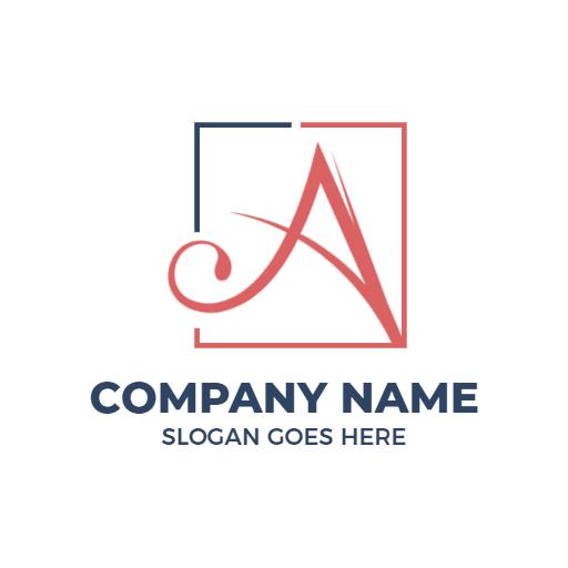 Stylish Red and Blue Letter A Design for Branding Logo Template