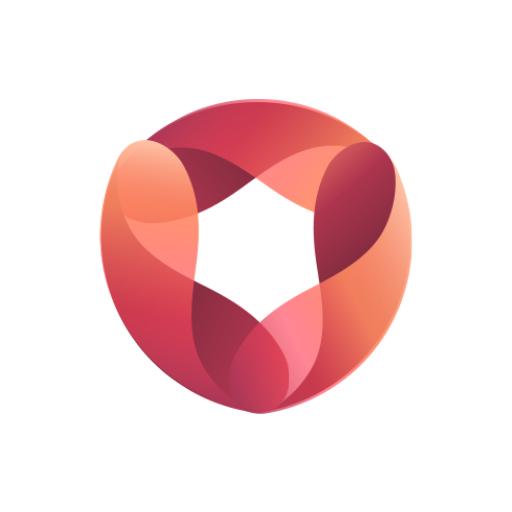 Stylish Red and Pink Circular Shape for 3D Designs Logo Template