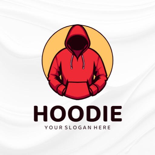 Stylish Red Hoodie Design Perfect for Casual Fashion Logo Template