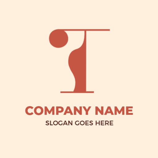 Stylish Red T Letter Design Emphasizing Creative Branding Logo Template