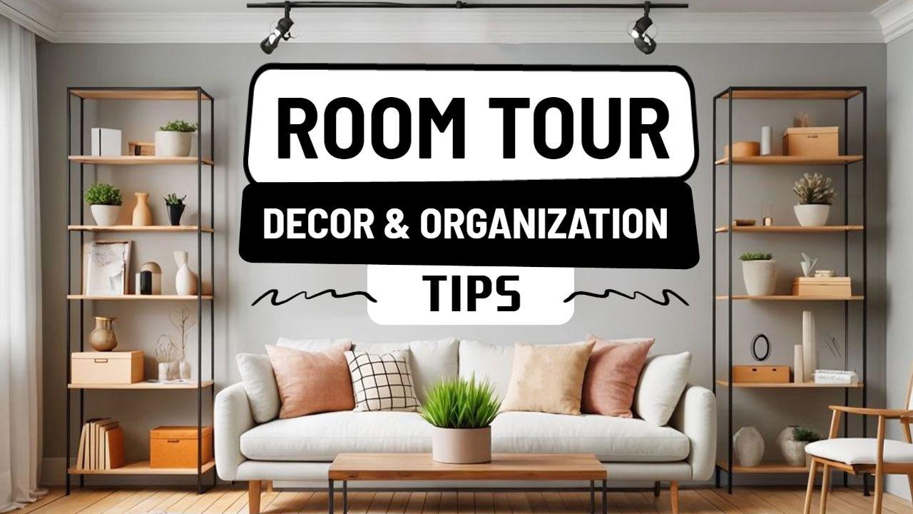 Stylish Room Tour Decor Organization Tips Trending YouTube Thumbnail Template