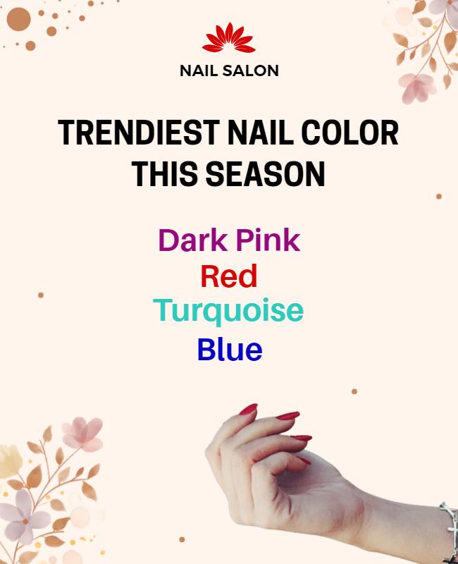 Stylish Seasonal Nail Color Trends Poster Template