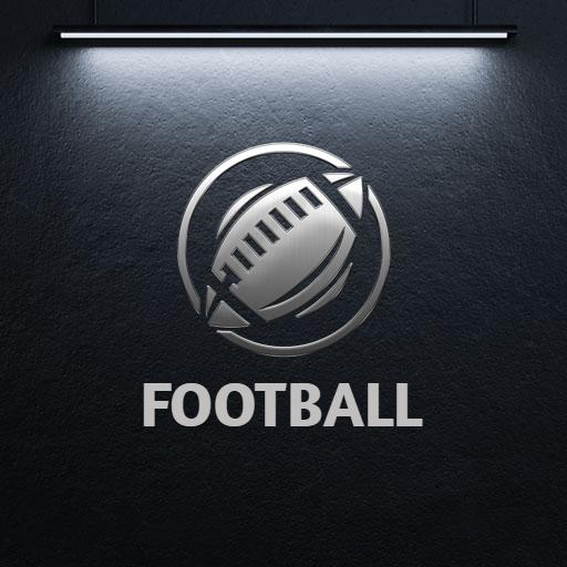 Stylish Silver Football Design Highlighting Sports Mockup Logo Template