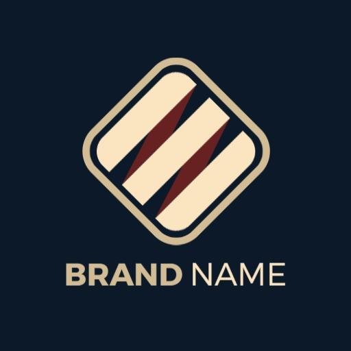 Stylish Square Logo Featuring Modern Geometric Elements Logo Template