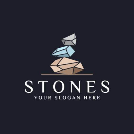 Stylish Stacked Stones Design for Landscaping and Decor Logo Template