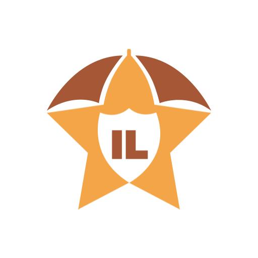 Stylish Star Design with Insurance and Safety Concept Logo Template