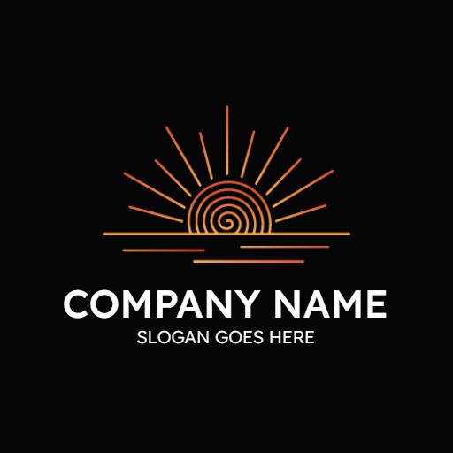 Stylish Sunburst Design Highlighting the Solarium Concept Logo Template