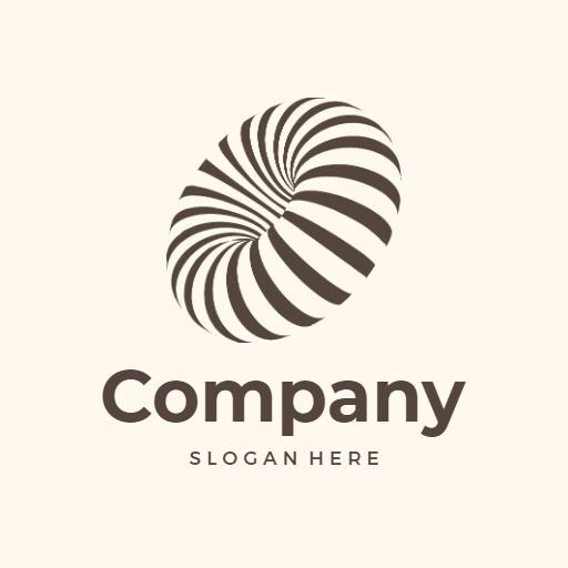 Stylish Swirling Pattern Representing Modern Company Logo Template