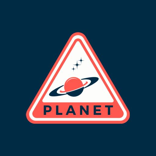 Stylish Triangular Design Featuring Planetary Elements Logo Template