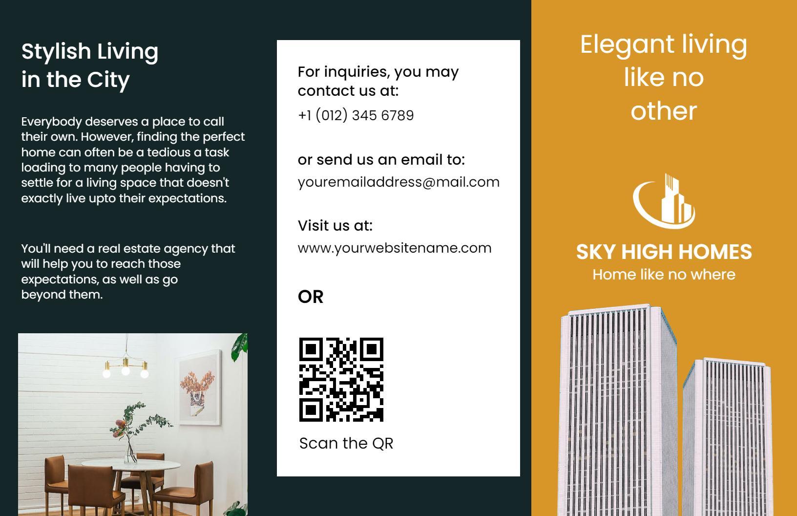 Stylish Urban Living Property Listings and Real Estate Brochure Template