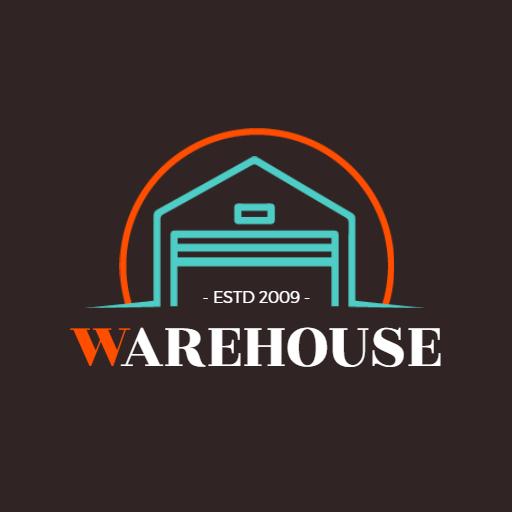 Stylish Warehouse Logo Featuring a Modern Storage Building Logo Template