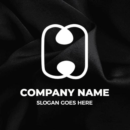 Stylish White H Letter Design on a Dark Fabric Background Logo Template