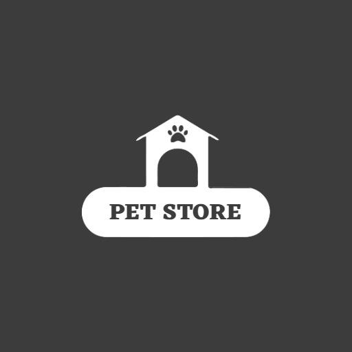 Stylish White Pet House Design for Retail Pet Store Logo Template