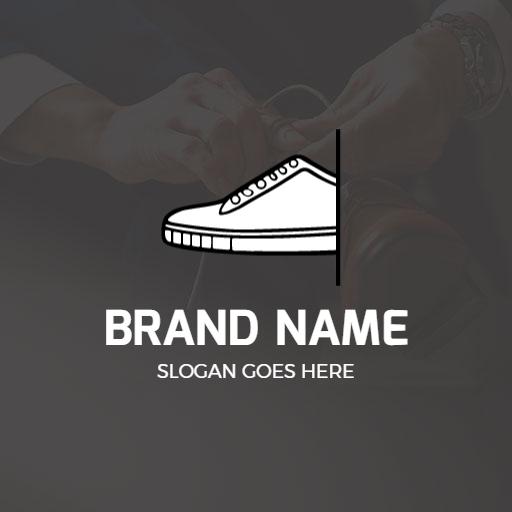 Stylish White Sneakers Highlighting the Shoe Fashion Logo Template