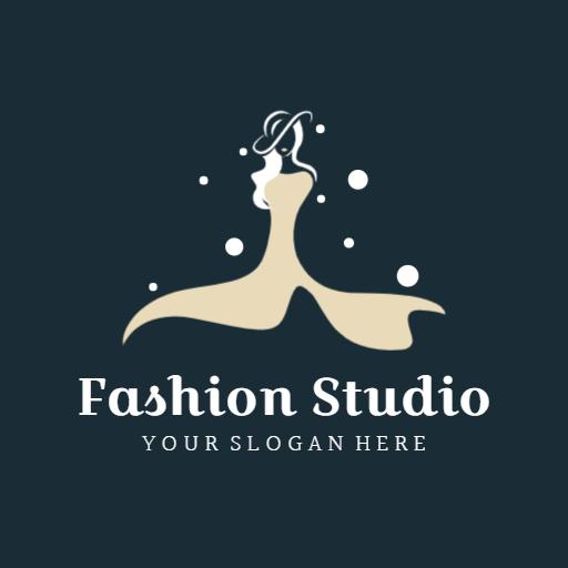 Stylish Woman Silhouette in Elegant Fashion Studio Logo Template