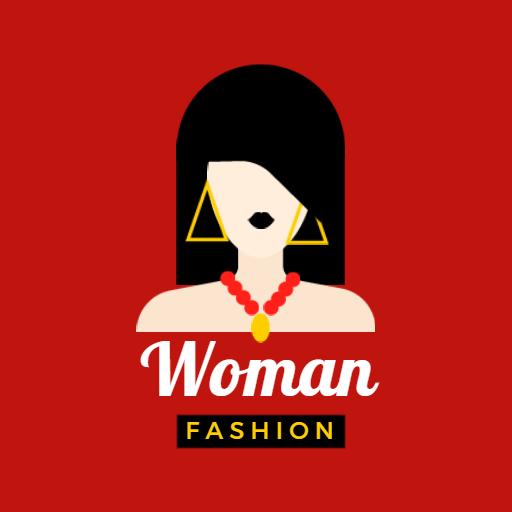 Stylish Woman with Accessories in Fashion Avatar Logo Template