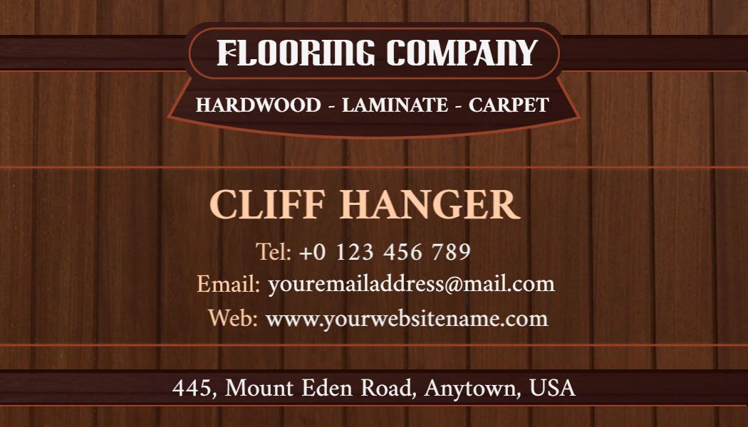 Stylish Wooden Flooring Company Visiting Card Template
