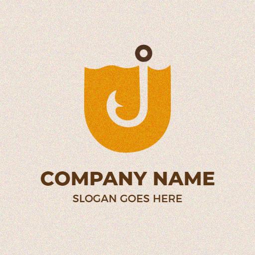 Stylish Yellow and Brown J Letter Design for Branding Logo Template
