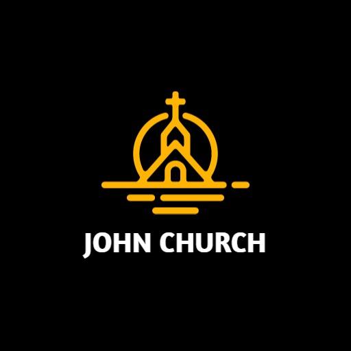 Stylish Yellow Church Design with Spiritual Vibes Logo Template